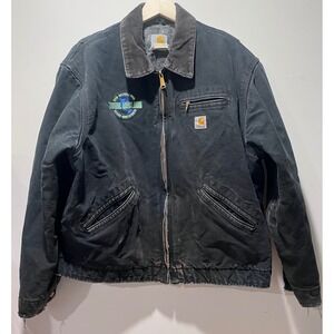 Vintage‎ Carhartt J01 BLK Black Jacket size 50 100% Cotton Made In USA